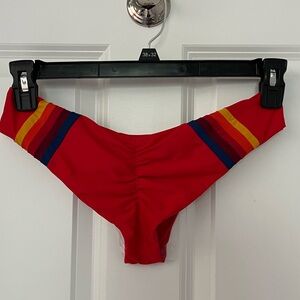 Aviator Nation red “scrunchie” bottom bikini (M)